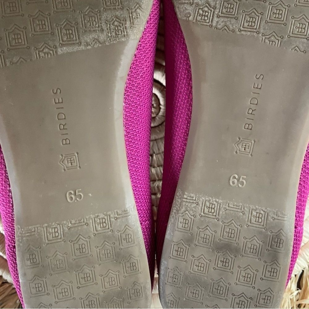 BIRDIES The Blackbird Knit Pointed Toe Flats Tropical Pink Orange Size 6.5 - Picture 12 of 13